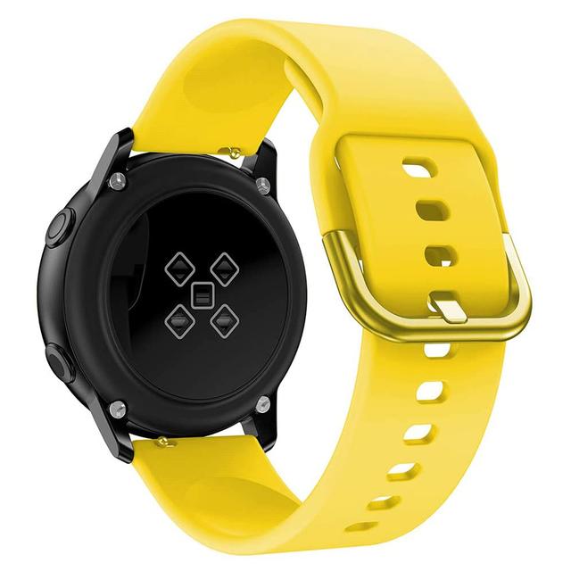 O Ozone Silicone Strap Compatible with Samsung Galaxy Watch 3 41mm / Active 2 / Galaxy Watch 42mm / Huawei Watch GT 2 42mm Adjustable Soft Replacement Band For Men & Women - Yello - Yellow - SW1hZ2U6MTI2NTI2