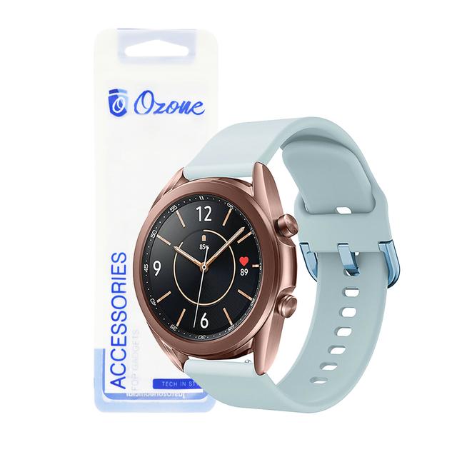 O Ozone Silicone Strap Compatible with Galaxy Watch 3 45mm / Galaxy Watch 46mm / Gear S3 Frontier / Classic / Huawei Watch GT 2 46mm Adjustable Soft Replacement Band For Men & Women - Blue - Baby Blue - SW1hZ2U6MTIzOTA2