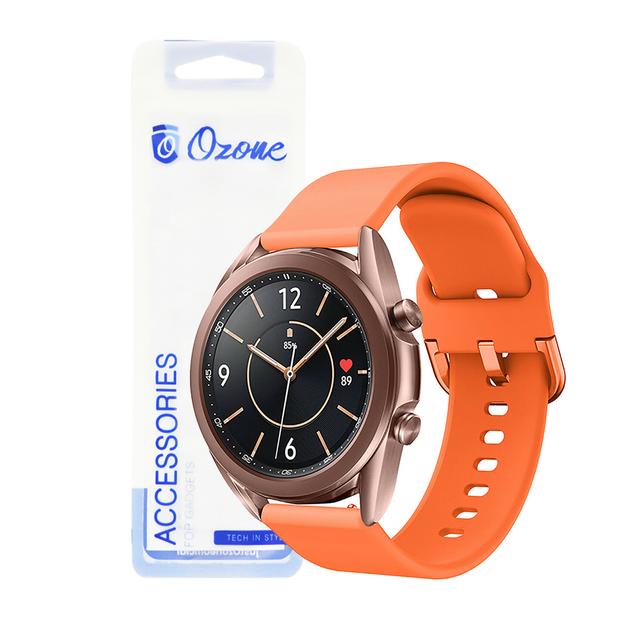 O Ozone Silicone Strap Compatible with Galaxy Watch 3 45mm / Galaxy Watch 46mm / Gear S3 Frontier / Classic / Huawei Watch GT 2 46mm Adjustable Soft Replacement Band For Men & Women - Orange - Orange - SW1hZ2U6MTIzODk3