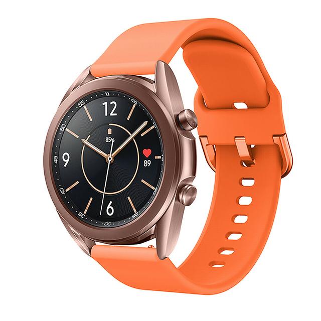 O Ozone Silicone Strap Compatible with Galaxy Watch 3 45mm / Galaxy Watch 46mm / Gear S3 Frontier / Classic / Huawei Watch GT 2 46mm Adjustable Soft Replacement Band For Men & Women - Orange - Orange - SW1hZ2U6MTIzOTAz