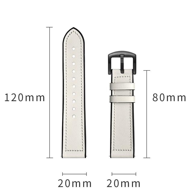 O Ozone Leather Strap Compatible with Galaxy Watch 3 45mm / Galaxy Watch 46mm / Gear S3 Frontier / Classic / Huawei Watch GT 2 46mm Replacement Watch Band Quick Release Steel Buckle Wristband - Beige - Beige - SW1hZ2U6MTI1ODUz