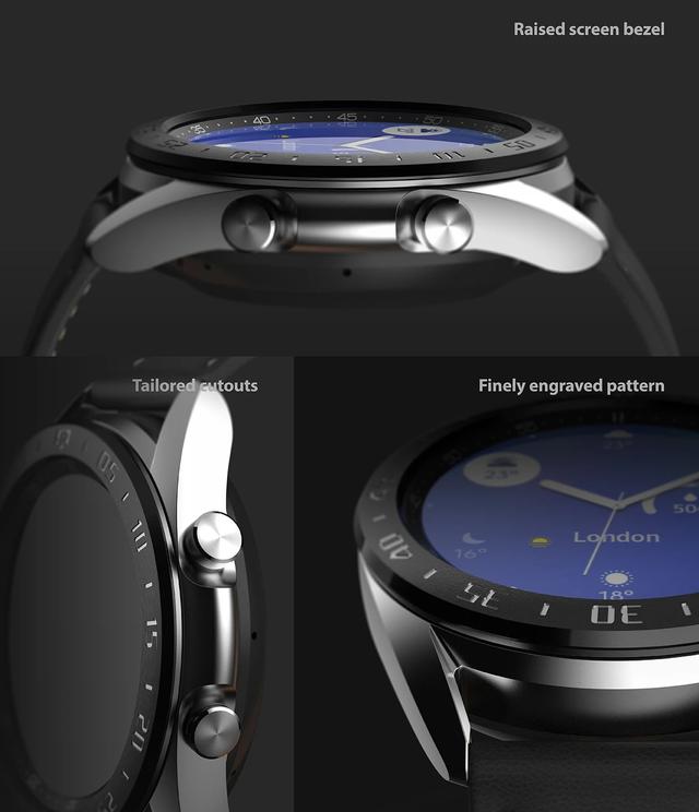اطار حماية للساعة Ringke - Bezel Styling for Galaxy Watch 3 45mm - Black - SW1hZ2U6MTI4NzU0