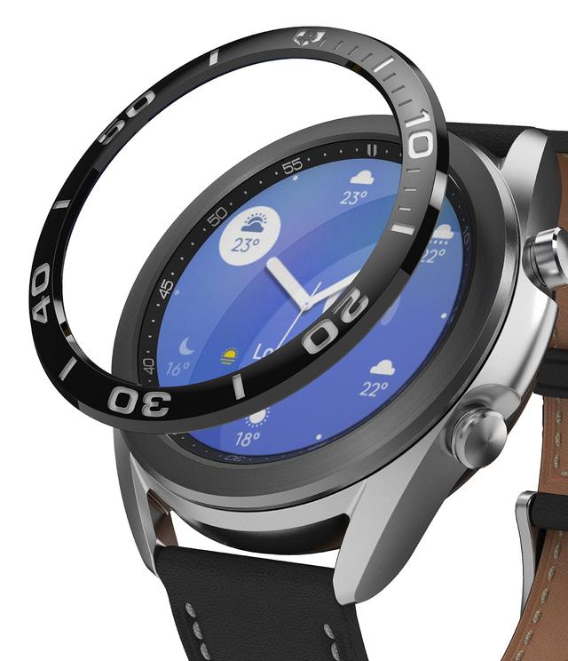 اطار حماية للساعة  Ringke  - Bezel Styling for Galaxy Watch 3 45mmBlack - SW1hZ2U6MTI4NzYy