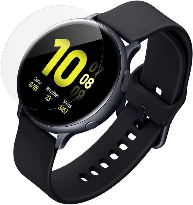 O Ozone Screen Protector for Galaxy Watch Active 2 40mm Soft Protective PET Screen Guard Film Crystal Clear HD [Designed For Samsung Galaxy Active 2 Smartwatch Fitness Tracker] - [Pack Of 2] - Clear - SW1hZ2U6MTI1NzY1