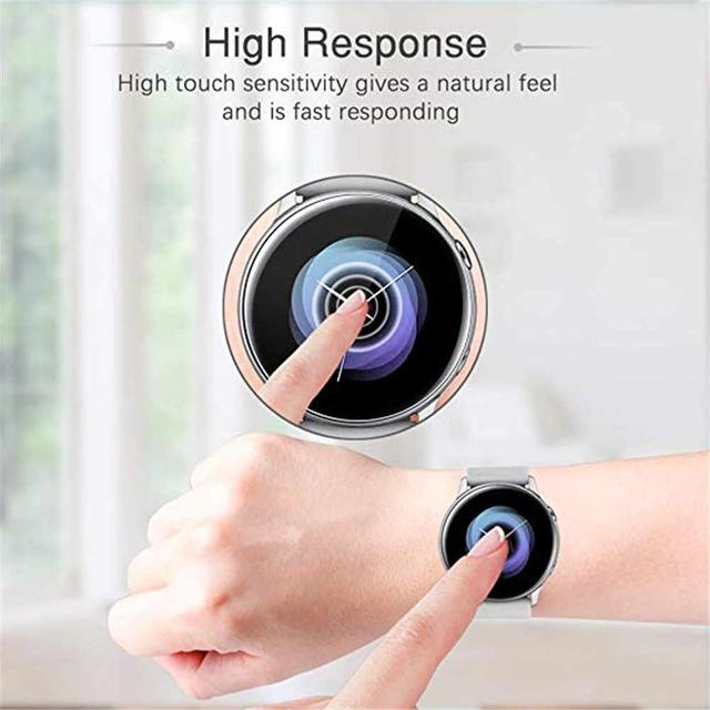 O Ozone Screen Protector for Galaxy Watch Active 2 40mm Soft Protective PET Screen Guard Film Crystal Clear HD [Designed For Samsung Galaxy Active 2 Smartwatch Fitness Tracker] - [Pack Of 2] - Clear - SW1hZ2U6MTI1NzY3