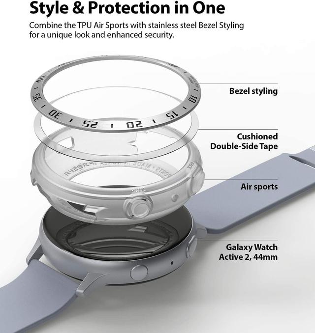 غطاء حماية للساعة   Ringke  for Samsumg Galaxy Watch Active 2 44mm - SW1hZ2U6MTI5OTM2