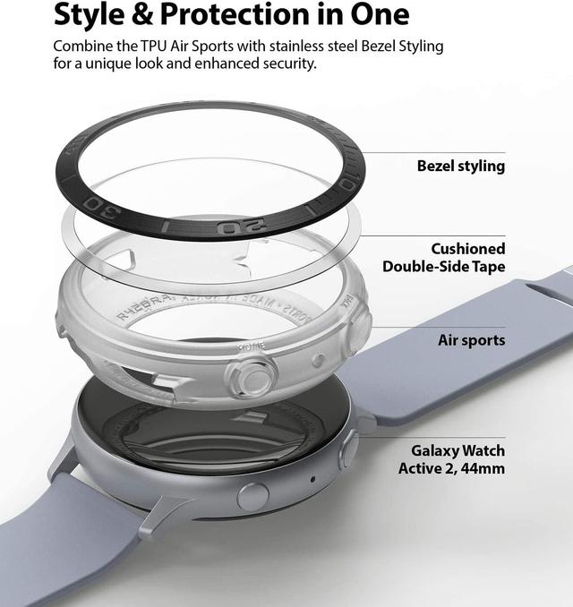 غطاء حماية للساعة  Ringke Samsumg Galaxy Watch Active 2 44mm Matte Clear - SW1hZ2U6MTI5Mzc3