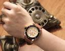 ساعة يد مع حزام جلدي للرجال 9116 Analog Men's Watch With Leather Strap - Naviforce - SW1hZ2U6MTIxMzIw