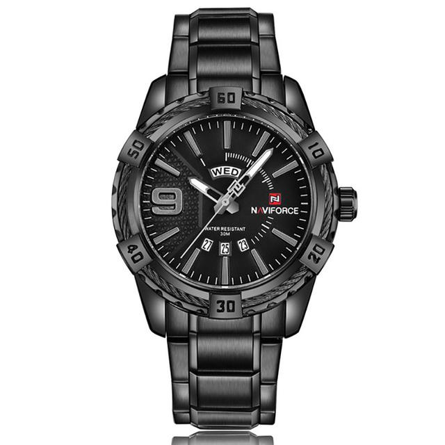 ساعة يد Naviforce NF9115 Stainless Steel Strap Watch - SW1hZ2U6MTIxMTk3