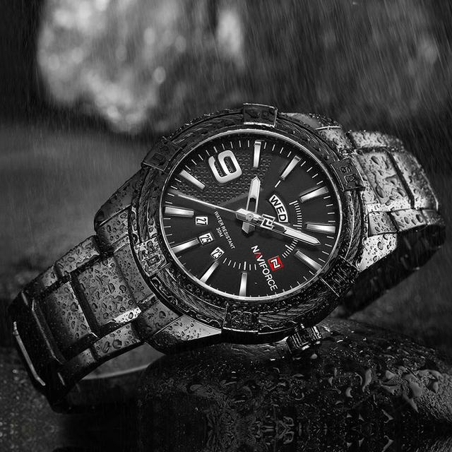 ساعة يد Naviforce NF9115 Stainless Steel Strap Watch - SW1hZ2U6MTIxMjAx