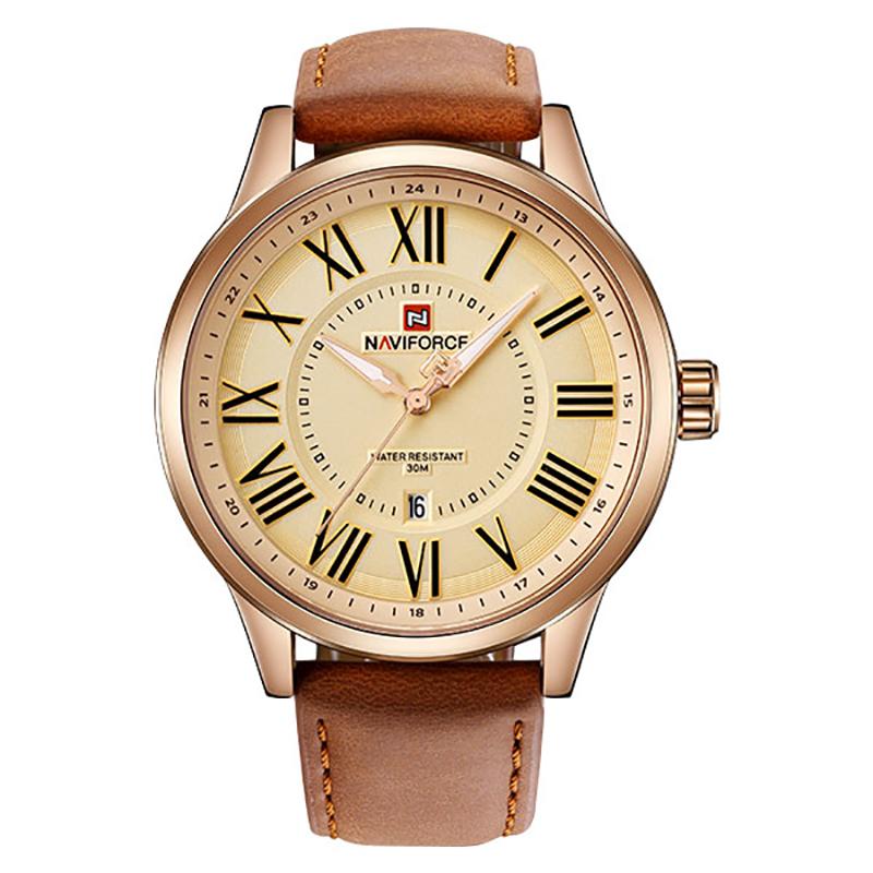 ساعة يد Naviforce NF9126 Leather Strap Watch