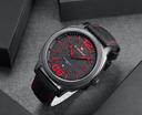 Naviforce NF9127 Leather Strap Quartz Movement Analog Watch with Date Display - Red - Red - SW1hZ2U6MTIxMzgz