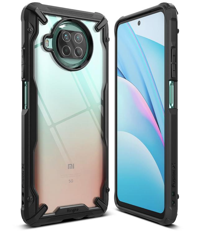 Ringke Case Compatible with Xiaomi Mi 10i 5G / Mi 10T Lite 5G Hard Fusion-X Ergonomic Transparent Shock Absorption TPU Bumper [ Designed Case for Xiaomi Mi 10i 5G / Mi 10T Lite 5G ] - Black - Black - SW1hZ2U6MTI5NzY1