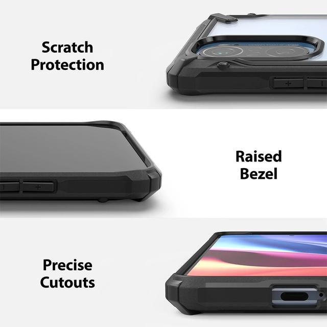 Ringke Case Compatible with Xiaomi K40 / K40 Pro / K40 Pro + / Poco F3 / Mi 11X / Mi11i Hard Fusion-X Ergonomic Transparent Shock Absorption TPU Bumper [ Designed Case for Xiaomi Mi 11i ] - Black - Black - SW1hZ2U6MTMyODQy