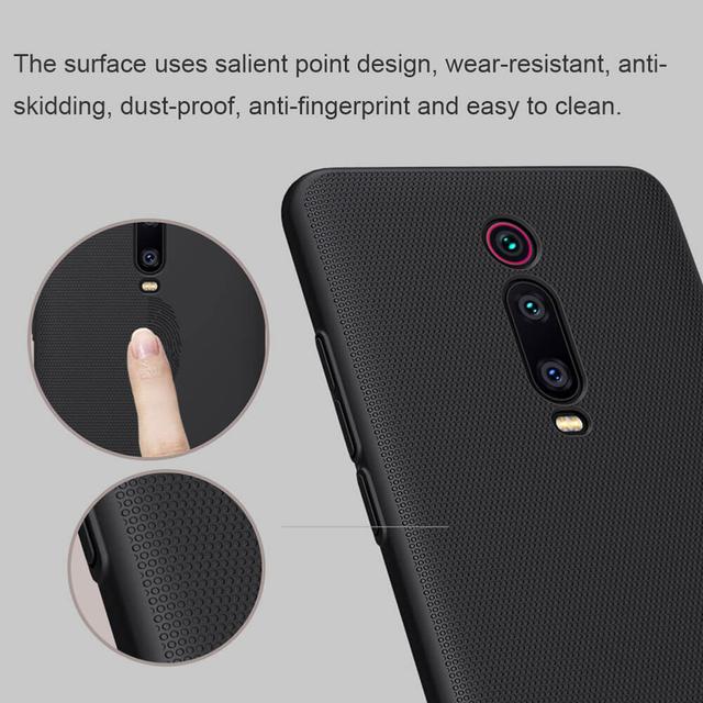 Nillkin RedMi K20 / K20 Pro Xiaomi Mi 9T / Mi 9T Pro Mobile Cover Super Frosted Hard Phone Case with Stand - Black - Black - SW1hZ2U6MTIyNTUx