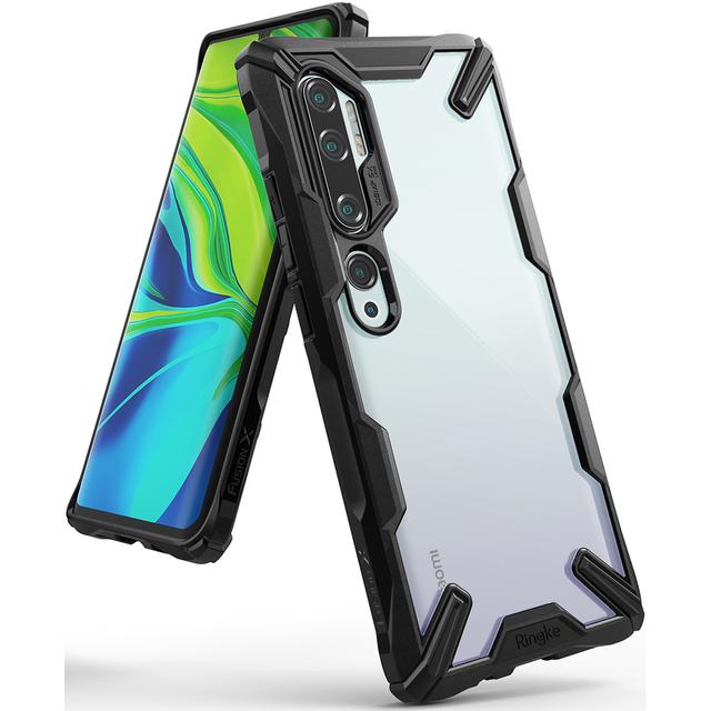 Ringke Case for Xiaomi Mi Note 10 / Note 10 Pro / CC9 Pro Hard Back Cover Fusion-X Ergonomic Transparent Shock Absorption TPU Bumper (Compatible with Mi Note 10 / Note 10 Pro / CC9 Pro) - Black - Black - SW1hZ2U6MTI3OTA3