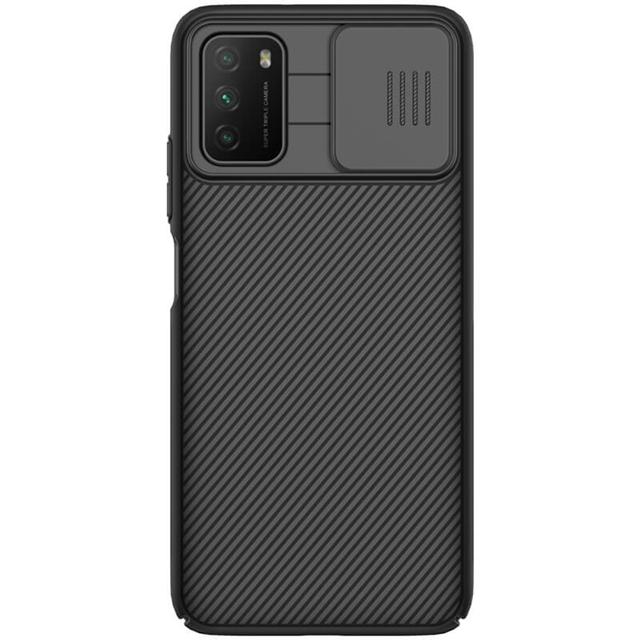 Nillkin Case for Xiaomi Poco M3 Cover Hard CamShield with Camera Slide Protective Cover [ Perfect Design Compatible with Xiaomi Poco M3 ] - Black - Black - SW1hZ2U6MTIxODYy
