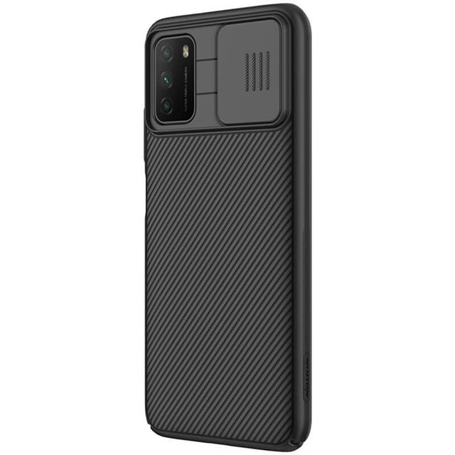 Nillkin Case for Xiaomi Poco M3 Cover Hard CamShield with Camera Slide Protective Cover [ Perfect Design Compatible with Xiaomi Poco M3 ] - Black - Black - SW1hZ2U6MTIxODY0