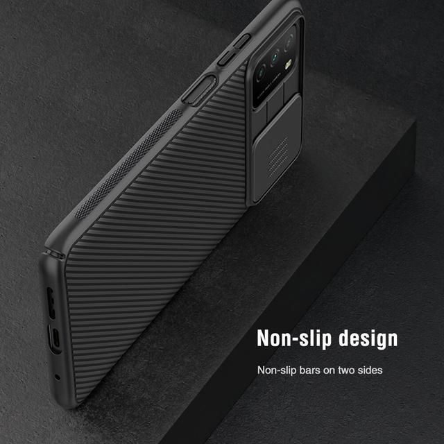 Nillkin Case for Xiaomi Poco M3 Cover Hard CamShield with Camera Slide Protective Cover [ Perfect Design Compatible with Xiaomi Poco M3 ] - Black - Black - SW1hZ2U6MTIxODc2