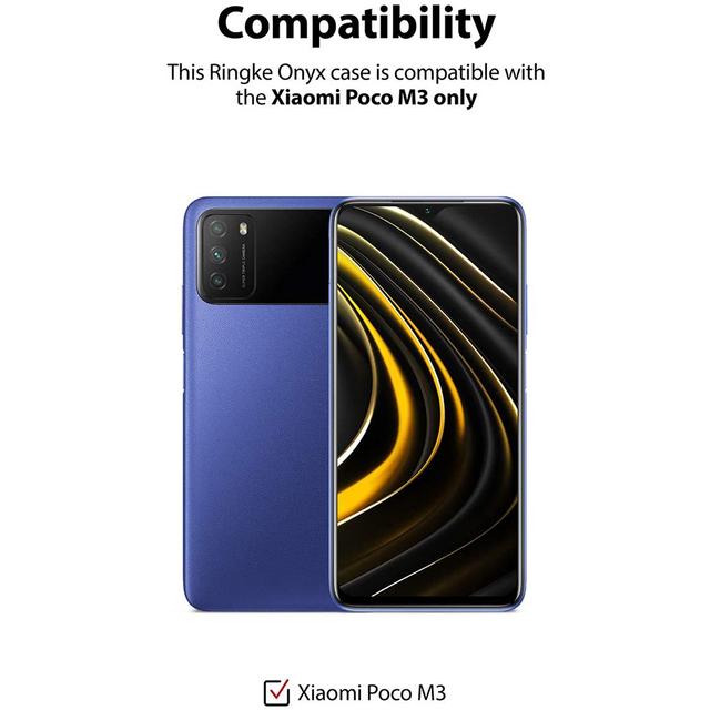 Ringke Onyx Cover Compatible with Xiaomi Poco M3, Tough Rugged Durable Shockproof Flexible Premium TPU Protective Phone Back Case for Poco M3 - Navy - Navy - SW1hZ2U6MTI3NjEy