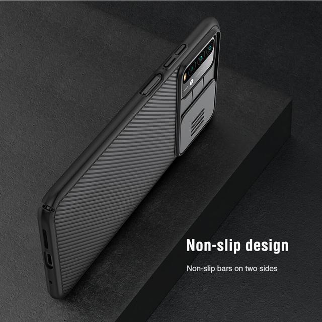 Nillkin Case for Xiaomi Redmi 9T Cover Hard CamShield with Camera Slide Protective Cover [ Perfect Design Compatible with Xiaomi Redmi 9T ] - Black - Black - SW1hZ2U6MTIxNTM1