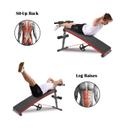 Marshal Fitness sit up bench gym exercise decline adjustable workout bench foldable fitness training ab crunch newer version - SW1hZ2U6MTYyNzk3