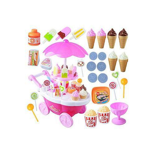 لعبة عربة الآيس كريم Beauenty 39-Piece Candy Ice Cream Car Pretend Play Set