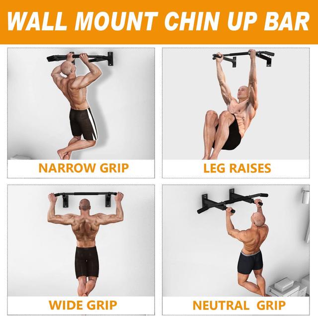 Marshal Fitness heavy duty wall mount pull up bar chin up bar - SW1hZ2U6MTYyODIz