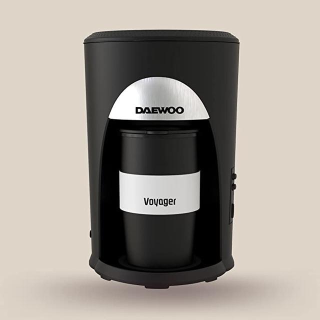 ماكينة قهوة 500واط Daewoo Portable Coffee Machine Single Cup Coffee Maker for Drip Coffee and Espresso with Travel Mug Korean Technology DCM9010 - SW1hZ2U6MTY4MDM0