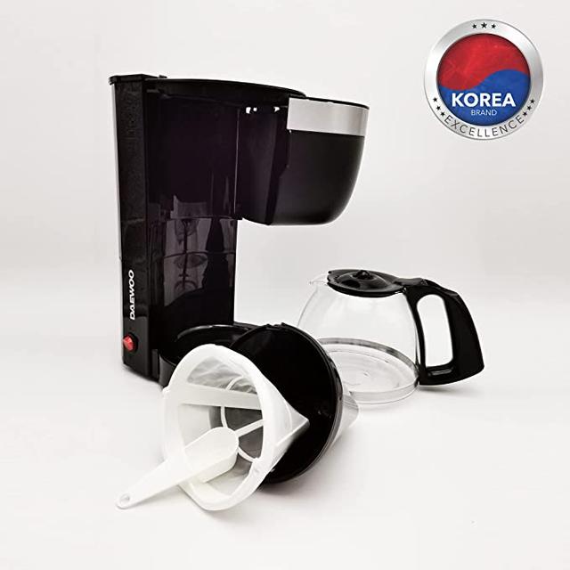 ماكينة قهوة 1.25 لتر 800 واط Daewoo Coffee Machine 10 Cup Coffee Maker - SW1hZ2U6MTY4MDYx