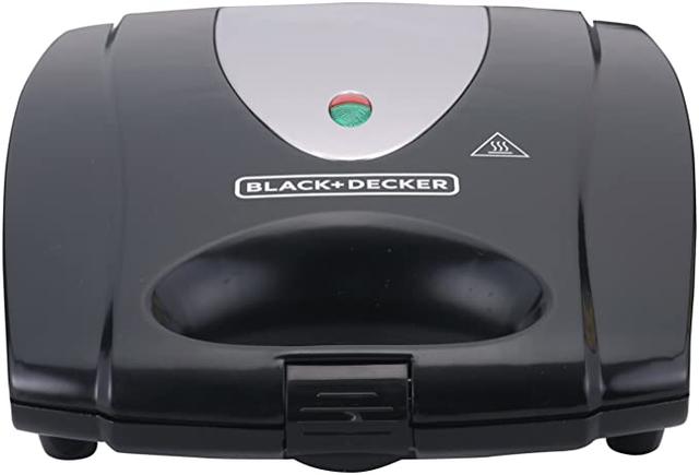 BLACK&amp;DECKER Black+Decker 4 Slot Sandwich Maker 1400W Black  TS4080 B5 2 Years Warranty - SW1hZ2U6MTY3NDQ5