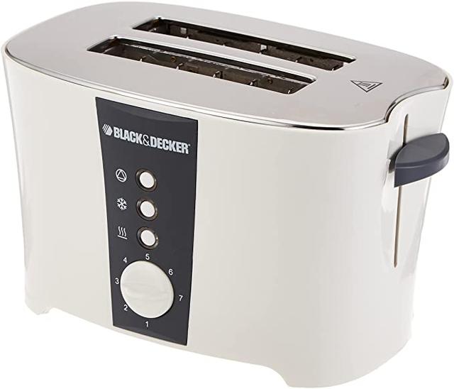 BLACK&amp;DECKER Black+Decker 2 Slice Cool Touch Toaster with Crumb Tray for Easy Cleaning White  ET122 B5 2 Years Warranty - SW1hZ2U6MTY2NzY4