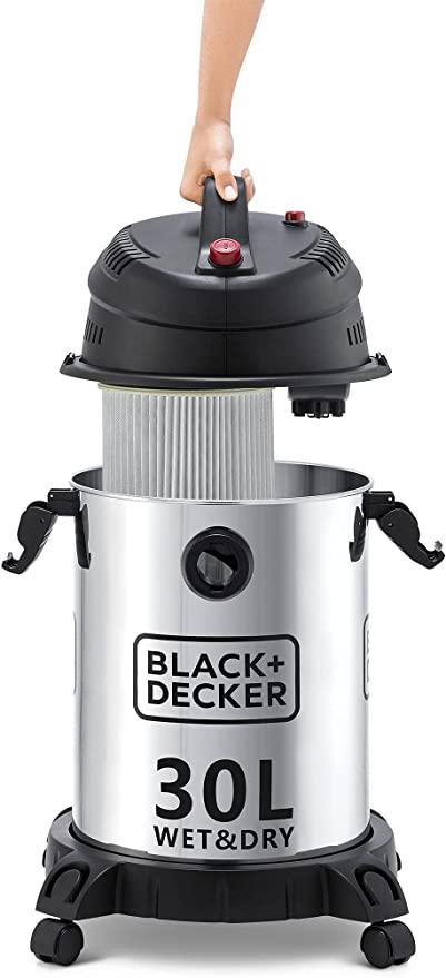 مكنسة بلاك اند ديكر برميل جاف ورطب 1610 واط Black+Decker Wet and Dry Vacuum Cleaner - SW1hZ2U6MTY3NTI2