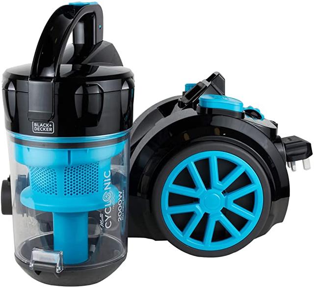 BLACK&amp;DECKER Black+Decker Multi Cyclonic Bagless Corded Canister Vacuum Cleaner with 6 Stage Filtration 2000 W Max Power 2.5 L 21 kPa Suction Power Blue  VM2080 B5 2 Years Warranty - SW1hZ2U6MTY3NDk2