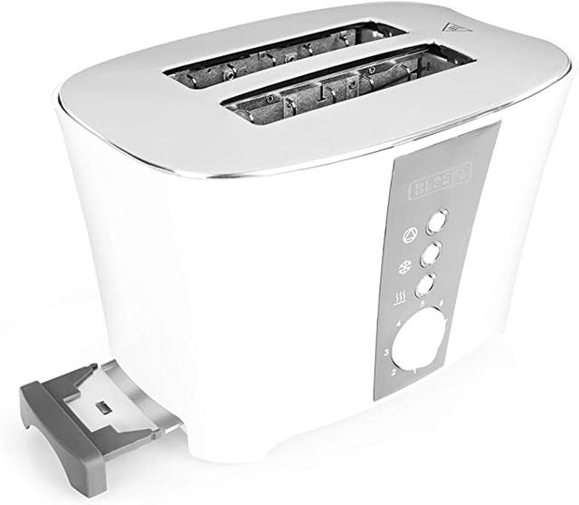 BLACK&amp;DECKER Black+Decker 2 Slice Cool Touch Toaster with Crumb Tray for Easy Cleaning White  ET122 B5 2 Years Warranty - SW1hZ2U6MTY2Nzc0