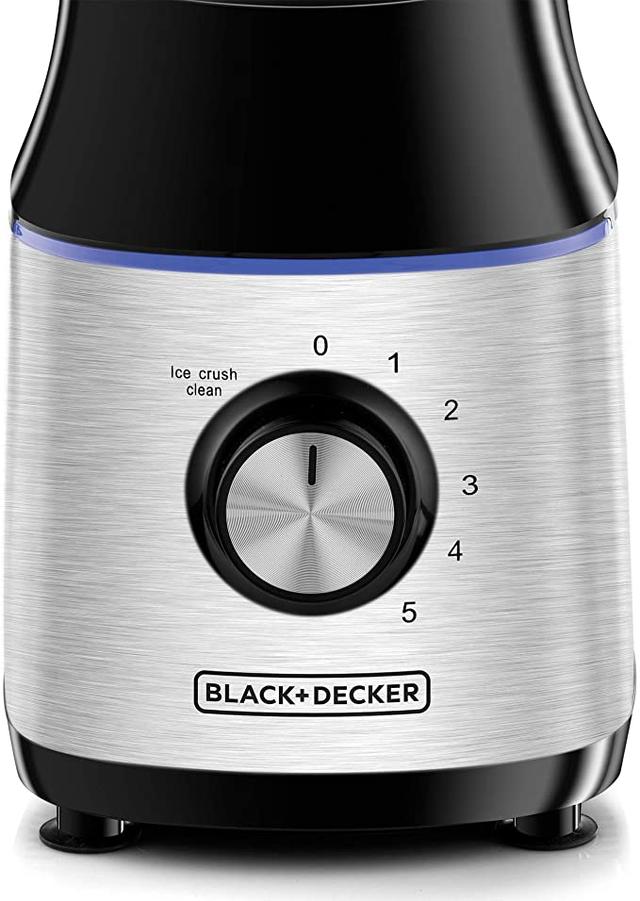 BLACK&amp;DECKER Black+Decker 700W High Speed Premium Blender with Glass Jar Black/Silver  BX650G B5 2 Years Warranty - SW1hZ2U6MTY2MzAx