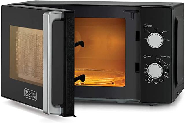 فرن كهربائي صغير 20 لتر 700 واط بلاك اند ديكر Black+Decker Microwave Oven with Defrost Function - SW1hZ2U6MTY3MDQ3