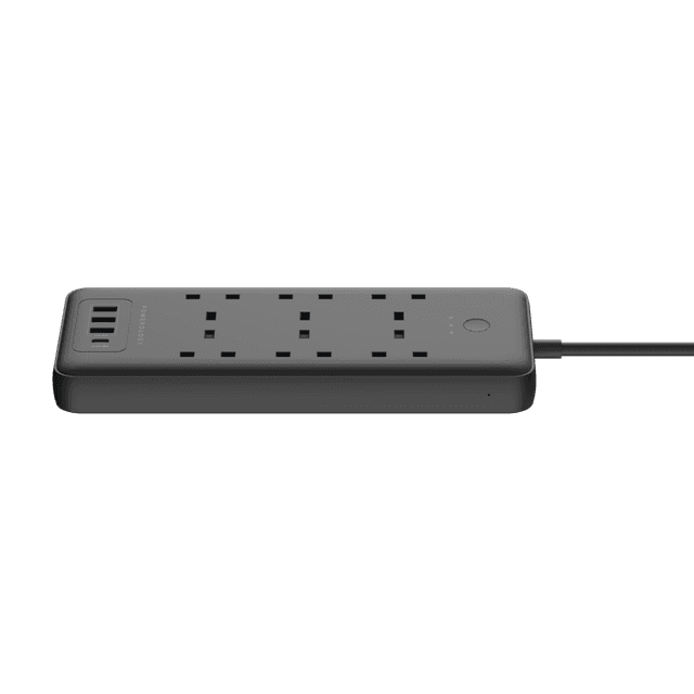 Powerology 6 AC 3 USB & USB-C PD 30W Multiport Smart Power Socket 3250W 13A 2M - Black - SW1hZ2U6MzI5NjEx