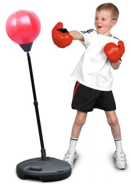Marshal Fitness kids authority children boxing set punching bag with gloves and adjustable 80 110cm32 43inchstand - SW1hZ2U6MTYzNTQ2