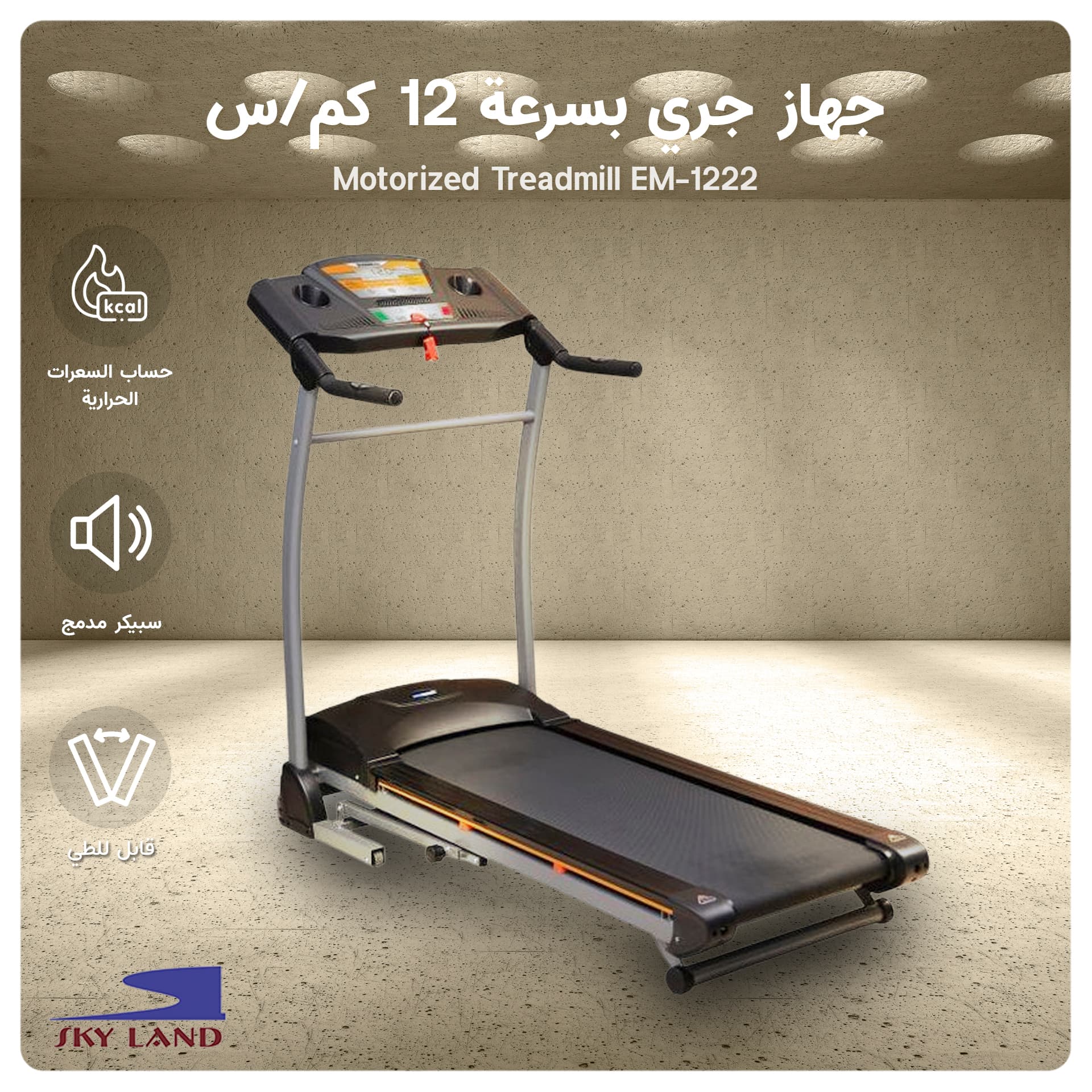 SkyLand Motorized Treadmill EM-1222 164 x 132.5cm