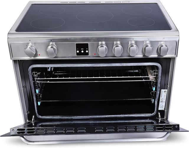 HOOVER 5 Burner Vitroceramic Cooker With Electric Oven VCG9060 Black/Silver - SW1hZ2U6MTc4NzY4MQ==