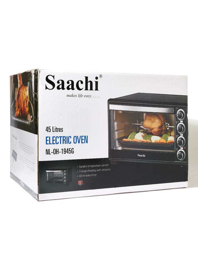 فرن كهربائي بوظيفة المشواة 45 لتر Saachi - Electric Oven With Rotisserie Function - SW1hZ2U6MjUwODc3