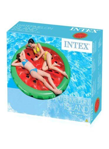 عوامة مسبح قابلة للنفخ على شكل بطيخة 182x23سم | Intex Watermelon Island Pool Float