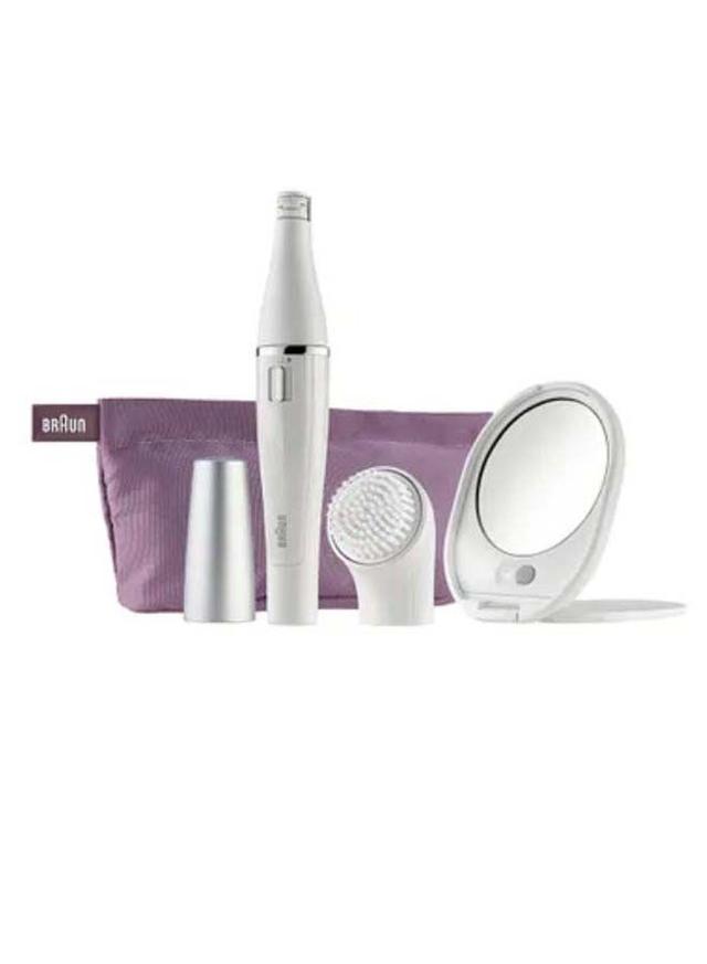 جهاز ازالة الشعر ( براون ) للوجه  - أبيض BRAUN - Facial Epilator And Cleanser FaceSpa SE830 - SW1hZ2U6MjgyODk1