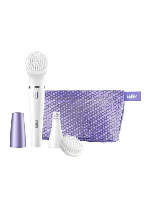 BRAUN 2 In 1 FaceSpa Cleansing Brush And Facial Epilator Set White/Purple 23x16x6centimeter - SW1hZ2U6MjUwMDQ4