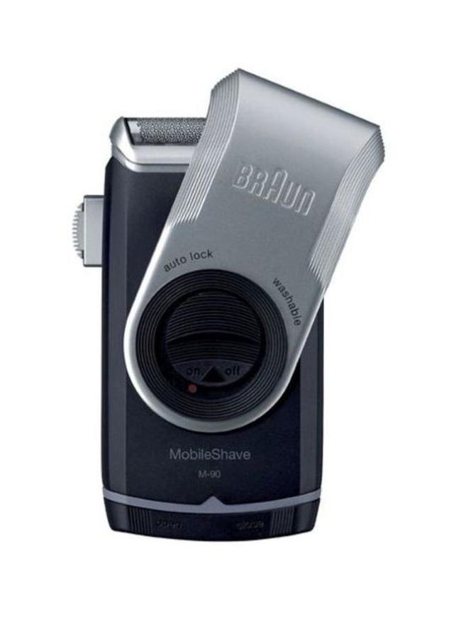 ماكينة حلاقة للرجال - فضي/ازرق BRAUN - MobileShave Shaver M90 - SW1hZ2U6MjY2MTU0