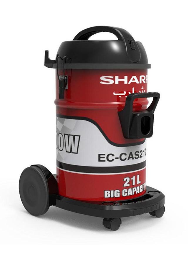 مكنسة برميل كهربائية 21 لتر أحمر شارب Sharp Red 21 L Drum Vacuum Cleaner - SW1hZ2U6MjQ5NTM2