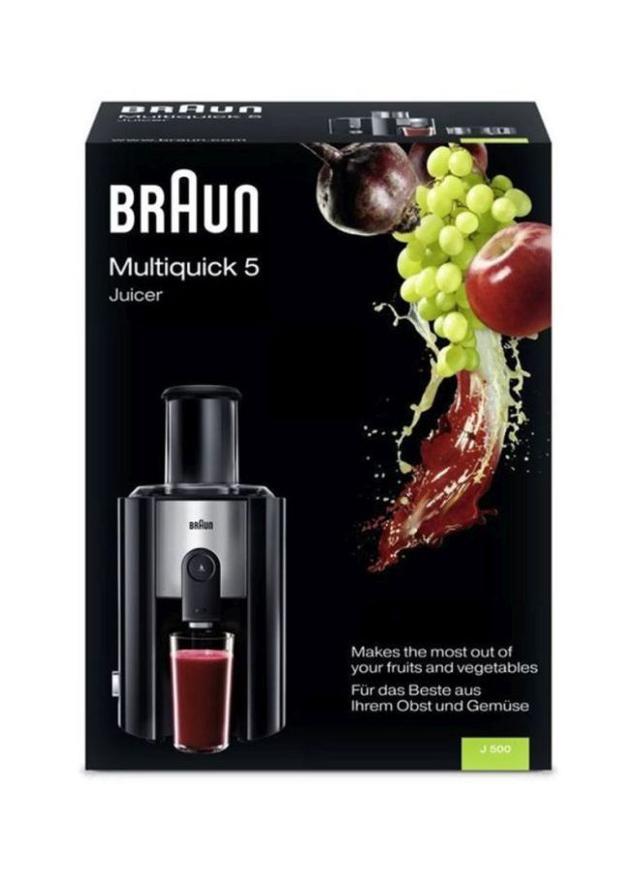 BRAUN Countertop Juicer Blender 900 W J500 Black/Silver - SW1hZ2U6MjQwMDIx