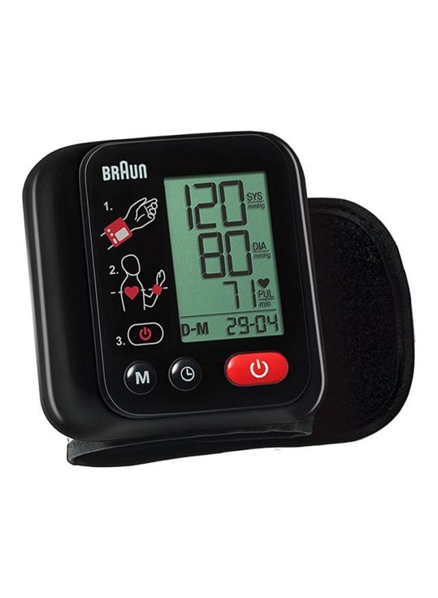 جهاز قياس الضغط ( جهاز ضغط الدم ) من الذراع - اسود BRAUN - Vital Scan Automatic Wrist Blood Pressure Monitor - SW1hZ2U6MjgzODMx