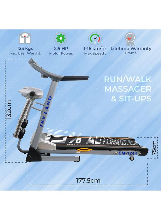 جهاز جري بسرعة 16 كم/سا مع مساج  Motorized Treadmill With Massager Belt - SkyLand - SW1hZ2U6MjM0MDA5